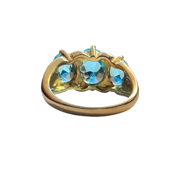 Ross Simons Blue Apatite 18kt Gold/Sterling Ring (7) - Picture 9 of 10